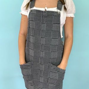 Black/White Gingham Overall Dress - size S